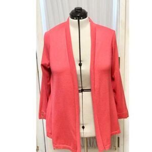 Terra & Sky coral colored cardigan
